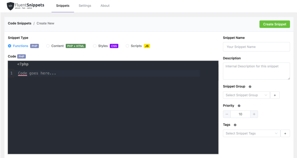 پلاگین FluentSnippets