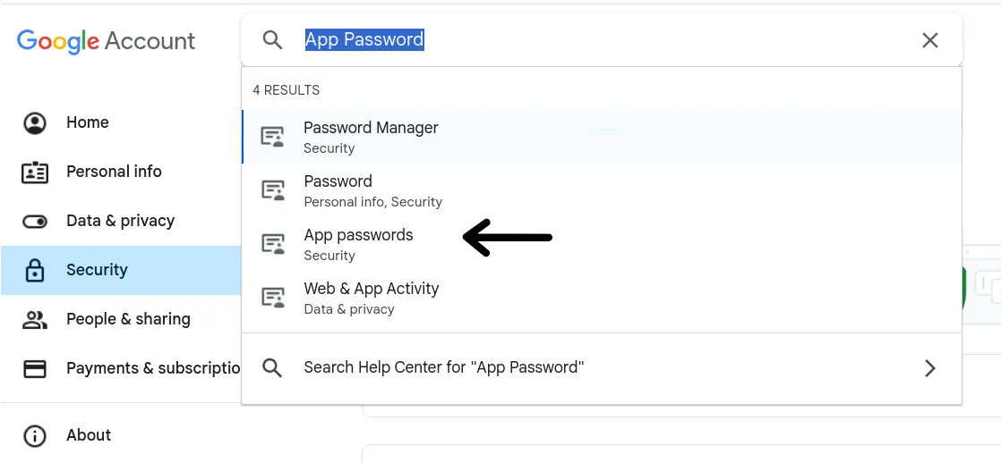 ساخت App Password جیمیل برای استفاده در وردپرس